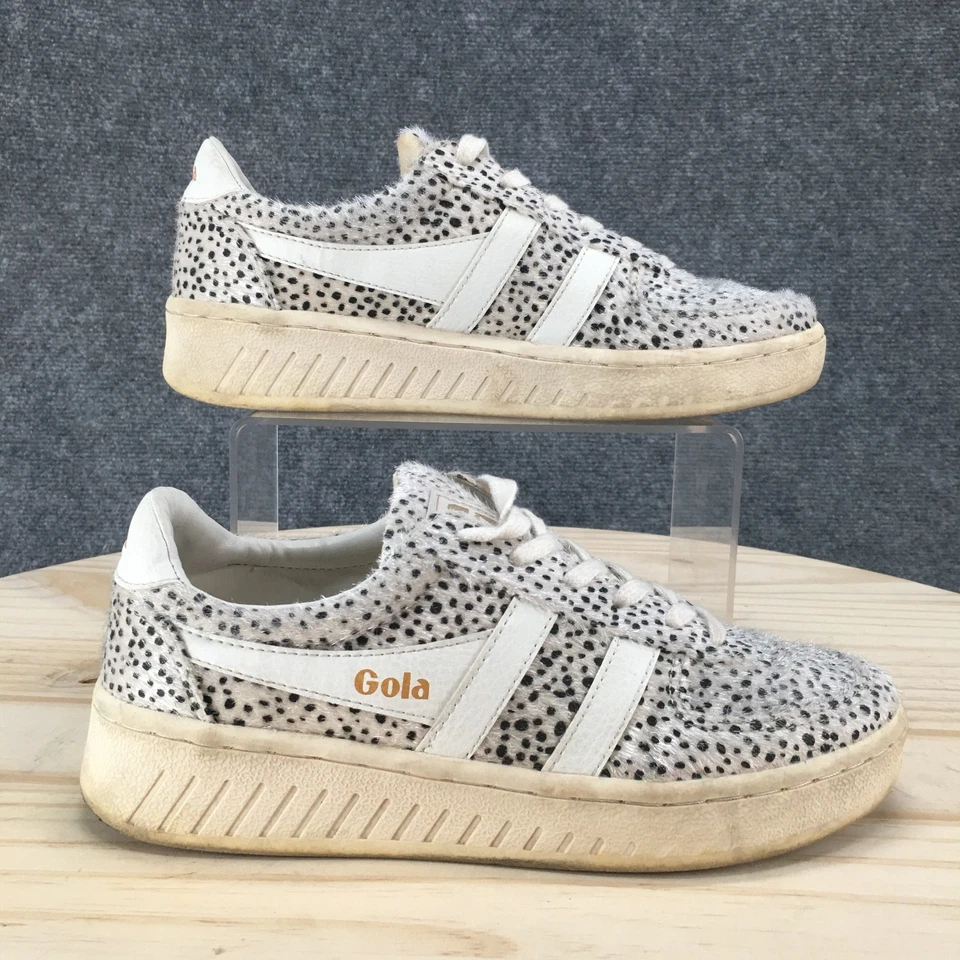 Gola Shoes Womens 7 Grandslam Cheetah Print Casual Low Top Sneakers White Black - Image 1 of 4