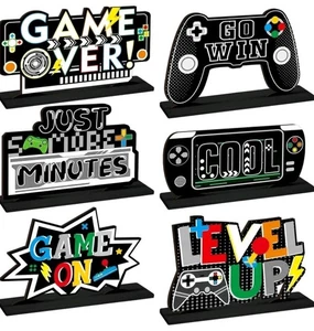 Geetery 6 Pezzi Videogioco Festa Centrotavola Legno Livella Compleanno... 47 - Foto 1 di 9