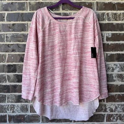 Moletom feminino de manga comprida novo com etiquetas a.n.a rosa couro tamanho XL - Imagem 1 de 4