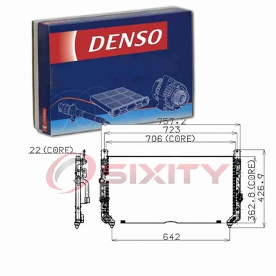 Condensador de CA Denso para Toyota Land Cruiser 1994-1997 4,5 L L6 AC Air iz Foto 1 de 4