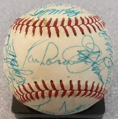 1980 LOS ANGELES DODGERS TEAM SIGNED AUTO BASEBALL PSA LOA GARVEY/LASORDA/SUTTON - Image 1 of 4