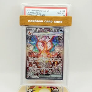 PSA 10 2023 Pokemon Japanese SV3 Ruler of the Black Flame #134 Charizard ex SAR - Picture 1 of 6