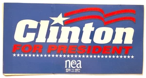 1992 "CLINTON FOR PRESIDENT" AUFKLEBER - National Education Association - Bild 1 von 3