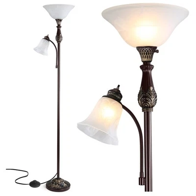 Torchiere Floor Lamps for Living Room & Bedroom, 71" Vintage Victorian Floor ... - Image 1 of 4