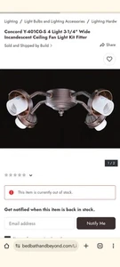 Concord ceiling fan light kit - Picture 1 of 1