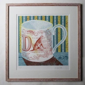 Emily Sutton, Siebdruck, D is a Dog, Artist's Proof (Auflage 100), gerahmt - Bild 1 von 7