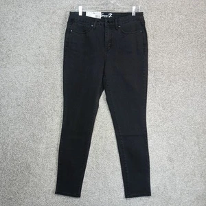 Seven7 Jeans Womens 8 Black Denim Stretch Dark Wash Skinny High Rise 5 Pocket - Picture 1 of 11