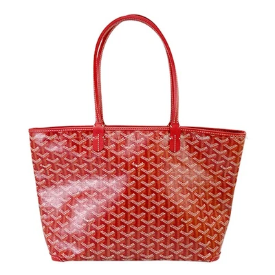 Bolso de Mano GOYARD Artois PM Rojo PVC Recubierto Lona/Cuero de Vaca [NUEVO][Auto... Foto 1 de 4