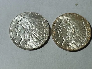 1/10 oz Silver Rounds .999 fine Golden State Mint Indian Heads, 2 each Unc. - Picture 1 of 2