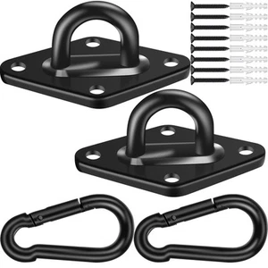 Hammock Hooks 2 Pack Heavy Duty Hammock Hanging Kit M8 Pad Eye Hanging Hooks ... - Picture 1 of 7