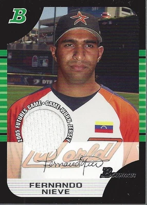 2005 Bowman Draft Futures Game Jersey Relics #128 Fernando Nieve Jersey BB - Image 1 of 2