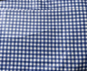 Vintage Spectrum Fabric 4+ Yards Drapery/Upholstery Fabric Blue White Checked - Picture 1 of 3