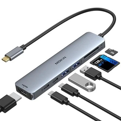 MOKiN 7in1 USB-C-Multiport Hub-HDMI Adapter for MacBook Pro/Air - MODEL MOUC0119 - Image 1 of 4