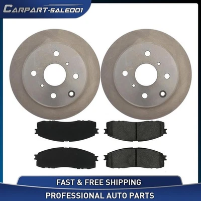 Rear Disc Rotors + Brake Pads Kit for 1984-1988 Toyota Cressida 2.8L - Image 1 of 4