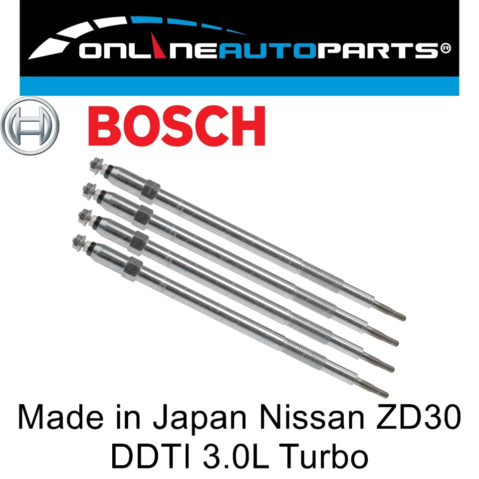 4 Glow Plugs for ZD30 DDT 3.0LT Turbo Diesel GU Patrol D22 Navara 11065-2W202 - Image 1 of 1