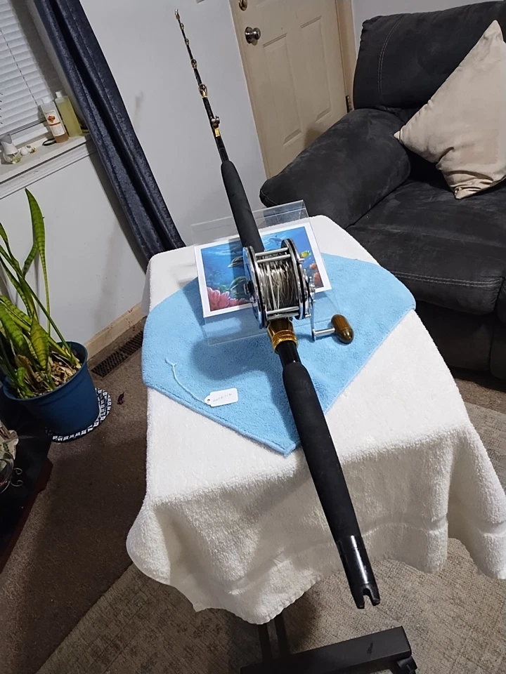 Троллинговое удилище 5 футов 10 дюймов тяжелое 30-50 фунтов 1 шт. и катушка Penn Super Mariner - Изображение 1 из 1