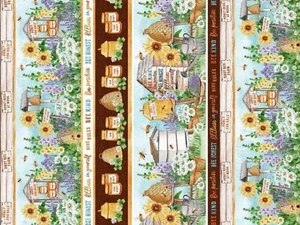 Michael Miller Honey Sweet As Can Bee Hives Cotton Fabric Summer By the Yard - Picture 1 of 3