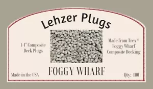 New 1/4" Trex ® "Foggy Wharf" Plugs for Composite Decking - Picture 1 of 6