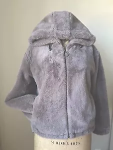 Romeo + Juliet Couture Damen Kunst Nerz Pelz Kapuze Reißverschluss Jacke - Vintage Lavendel - Bild 1 von 19