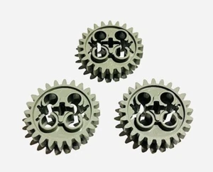 Lego Technik Technic 3648 3648a alt hellgrau Zahnrad 24 Zähne 3 Achslöcher 3x - Bild 1 von 1