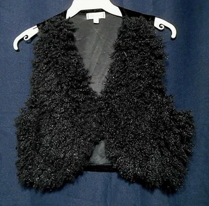 WOMENS OLSENBOYE FAUX FUR VEST - BLACK - MEDIUM - Picture 1 of 2