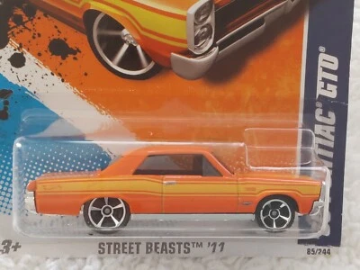 Coches clásicos antiguos coleccionables Hot Wheels Street Beasts '65 PONTIAC GTO nuevos Foto 1 de 4
