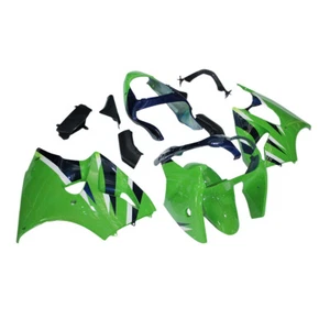 Green Black Bodywork For Kawasaki Ninja ZX6R 636 2000-2002 Injection Fairing Kit - Picture 1 of 8