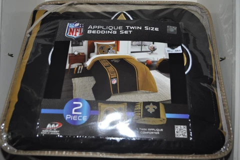 New Orleans Saints Soft & Cozy Twin Bedding Set 2 Piece Sham/Comforter NWT Cover