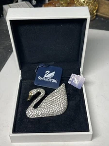Swarovski 100 Year Commemorative Crystal Swan Brooch NOS in Original Box - Picture 1 of 4