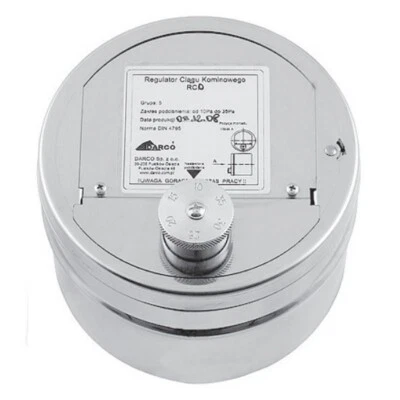 DARCO EDELSTAHL Runde Zugregler Schornsteinzug Stabilisierung 150 mm Rauchabzugskanäle