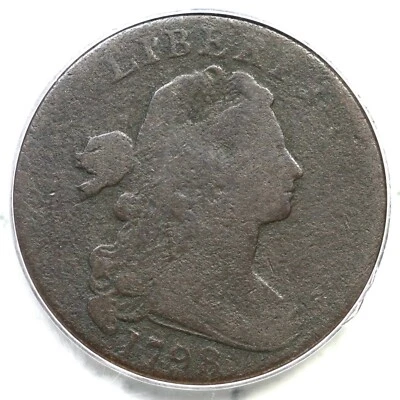 1798 S-186 R-2 PCGS G 4 Draped Bust Large Cent Coin 1c - Image 1 of 3