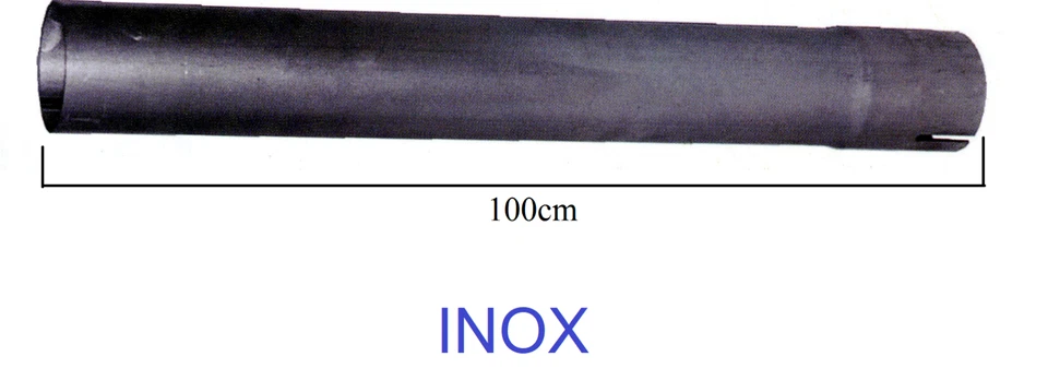 Tubo acciaio inox AISI 304 CON MANICOTTO scarico marmitta 1 METRO VARI DIAMETRI - Immagine 1 di 1