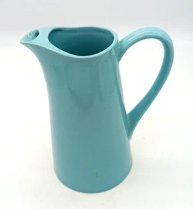 Jarra de cerámica vintage MCM EE. UU. con labio de hielo - Turquesa Robins azul huevo - Imagen 1 de 8