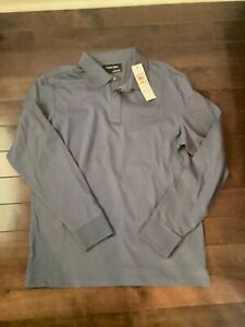 NWT Calvin Klein Men's Long Sleeve Polo Shirt Size Medium 