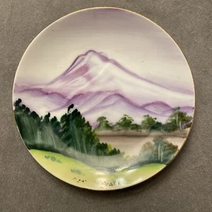 Mini placa de colección Japón ocupado pintada a mano escena de paisaje de montaña - Imagen 1 de 9