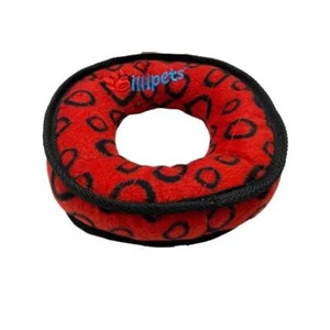 BillipetUSA Tough Floating Toss Dog Toy Durable Red Donut with Squeaker 6" - Picture 1 of 3