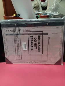 2024 Home School Calender To Do List Mat, 2 Pack Brand New - Picture 1 of 5