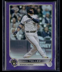 Actualización 2022 Topps Chrome #USC86 Rowdy Tellez refractor púrpura Milwaukee Brewers - Imagen 1 de 2