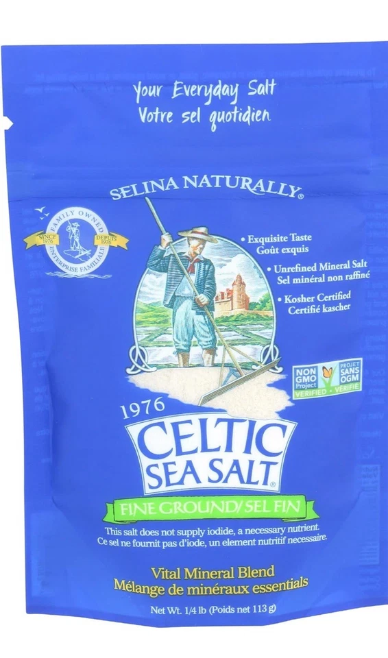 Celtic Sea Salt - Reseal Bag Fine Ground - Case Of 6 - .25 Lb