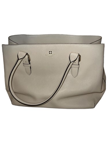 Borsa tote Kate Spade New York Airl Cove Street Saffiano in pelle beige ottime condizioni