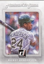 (78) 2016 Donruss RICKEY HENDERSON Masters Game Insert Card LOT #MG-1 Athletics