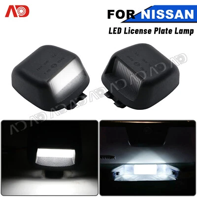 2X White LED License Plate Light For Nissan Frontier 2007-2019 Xterra 2007-2015 - Изображение 1 из 4