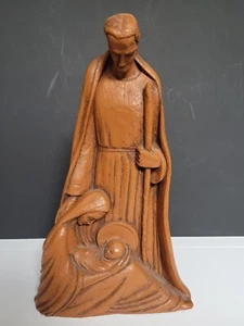 VTG Grail Pottery 12" Nativity Scene Christian Religious American Made Statue - Picture 1 of 4
