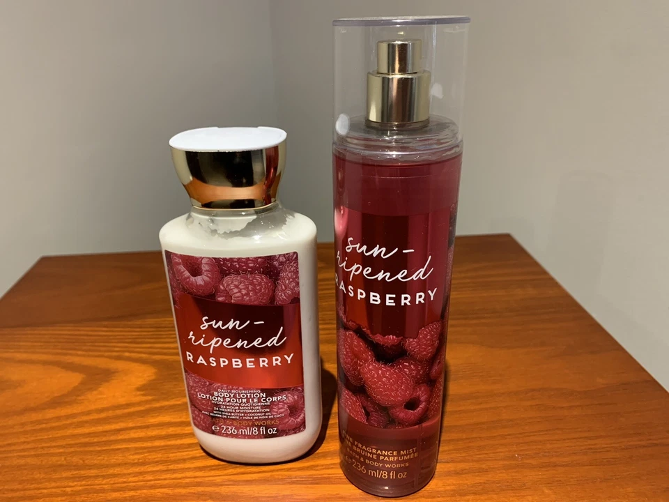 BATH AND BODY WORKS SUN RIPENED RASPBERRY 2  PIECE SET - BRAND NEW - Image 1 of 1