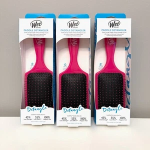 NASSBÜRSTE INTELLIFLEX PADDEL ENTWIRRER ROSA HAARBÜRSTE ALLE HAARTYPEN NEU POSTEN X3 - Bild 1 von 10