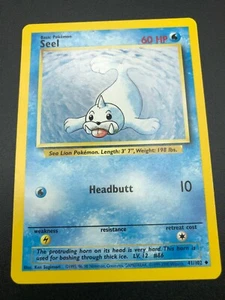 Seel 41/102 Base Set Unlimited 1999 Pokemon Card Wizard of the Coast NM - Picture 1 of 2