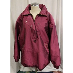 Vintage Descente Ski Snowboarding Jacket XL Purple 1/2 Zip (7) - Picture 1 of 12