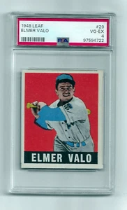 1948 LEAF BASEBALL CARD #29 ELMER VALO RC PSA 4 NQ MLB PHILADELPHIA ATHLETICS - Picture 1 of 5