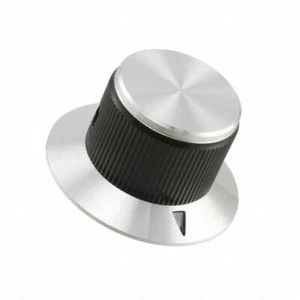 1 x KNOB KNURLED W/SKRT 0.250 METAL - Picture 1 of 1
