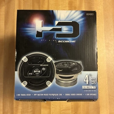 Scosche HD4003 3 vías 4 pulgadas Sistema de altavoces para coche Foto 1 de 4